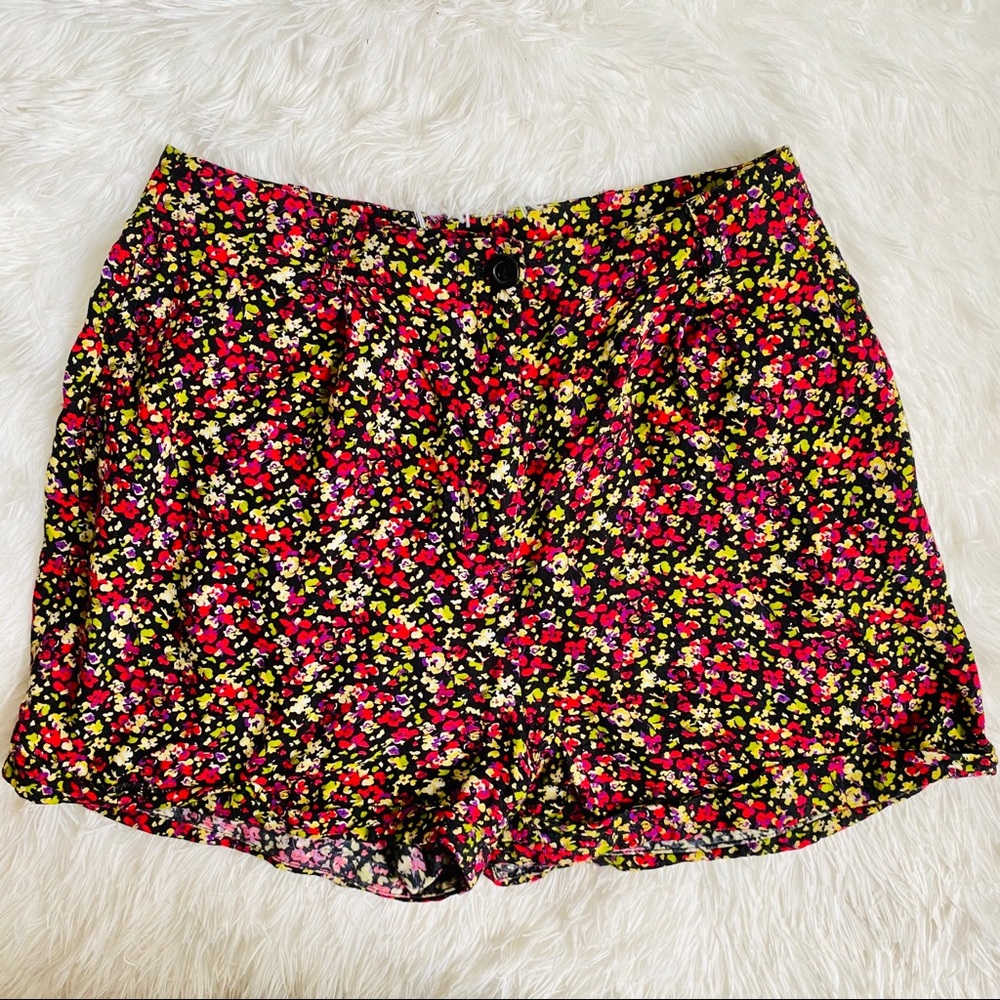 American Apparel High-Waisted Floral Shorts